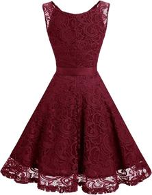 img 1 attached to Dressystar DS0010 Floral Bridesmaid Burgundy Women's Clothing ~ Dresses