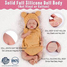 img 2 attached to Realistic Lifelike Full Silicone Baby Doll - Boy With Closed Eyes: 18-Inch Sleeping Newborn Lookalike, Not Vinyl
