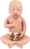 realistic lifelike full silicone baby doll - boy with closed eyes: 18-inch sleeping newborn lookalike, not vinyl logo