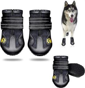 img 4 attached to Monlida Protective Waterproof Adjustable Wear Resistant Dogs