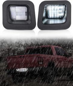 img 4 attached to Замена освещения номерного знака ISSYAUTO Dodge RAM с прозрачными линзами и белыми светодиодными лампами 6000K