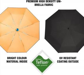 img 1 attached to Compact And Convenient: Windproof Automatic Travel Umbrella With Teflon Coating For Women And Men
