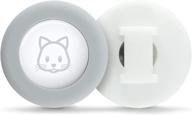 sweet baby co. airtag cat collar holder 2 pack – secure 🐱 gps tracker case for small pets, compatible with apple air tag, waterproof design (white/gray) логотип