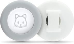img 4 attached to Sweet Baby Co. Airtag Cat Collar Holder 2 Pack – Secure 🐱 GPS Tracker Case for Small Pets, Compatible with Apple Air Tag, Waterproof Design (White/Gray)
