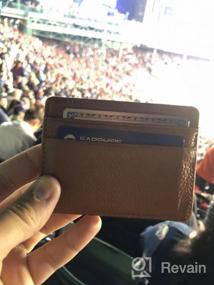img 5 attached to Slim Leather Credit Card Holder Wallet With ID Window - Minimalist Design