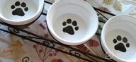 img 1 attached to Stylish And Practical Ceramic Pet Bowl Set With Non-Slip Metal Stand - Perfect For Cats, Small Dogs, And Puppies review by Shane Watson