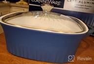 img 1 attached to CorningWare 5.5 Quart QuickHeat Dutch Oven Pot With Lid, Non-Stick Ceramic Coating, Lightweight And Even Heat Cooking, Ideal For Baking, Frying, Searing And More, In French Navy review by Erica Houlf