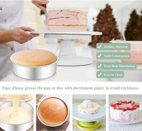 img 1 attached to Deedro Stainless Steel Cake Pan Set - Perfect For Layered Wedding And Birthday Cakes