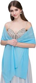 img 4 attached to Chiffon Shawls for Women's Evening, Scarves & Wraps - Trendy Accessories