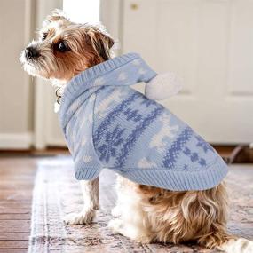 img 1 attached to 🐶 Warm Turtleneck Dog Sweaters for Large Dogs in Cold Weather - Size L | PETCEE Winter Clothes