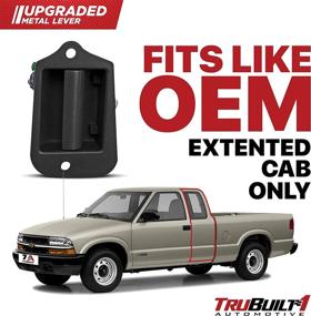 img 1 attached to 🚪 T1A Interior Third Door Handle for 1996-2003 Chevy S-10, GMC Sonoma, Isuzu Hombre - Rear Left Inside, Black Color, T1A-15760310-M