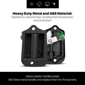img 3 attached to 🚪 T1A Interior Third Door Handle for 1996-2003 Chevy S-10, GMC Sonoma, Isuzu Hombre - Rear Left Inside, Black Color, T1A-15760310-M