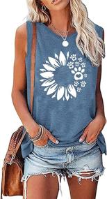 img 3 attached to Sunflower Graphic Sleeveless Summer Workout Dogs best - Apparel & Accessories