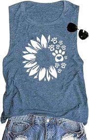 img 4 attached to Sunflower Graphic Sleeveless Summer Workout Dogs best - Apparel & Accessories
