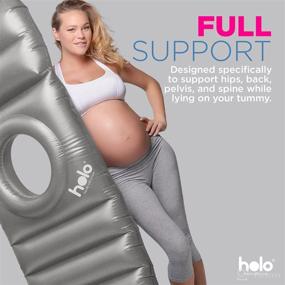 img 2 attached to 🤰 HOLO™ Original Inflatable Pregnancy Pillow: Stomach-Lying Maternity Float and Bed for Safe Land + Water Use - Silver