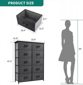 img 2 attached to YITAHOME 10 Drawer Dresser - Fabric Storage Tower For Bedroom, Living Room, Hallway & Closets