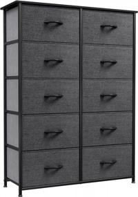 img 4 attached to Комод YITAHOME с 10 ящиками - башня для хранения ткани для спальни, гостиной, прихожей и гардеробных