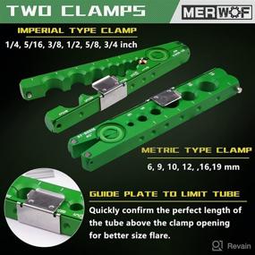 img 1 attached to MERWOF HVAC Flaring Tool Kit for 1/4 - 3/4 inch and 6-19mm Single Flare, 45° Eccentric Type Manual Tubing Flaring Tool Kit with Clutch, Pipe Cutter, Deburring Tool for Copper and Aluminum Pipes (5-Piece Set)