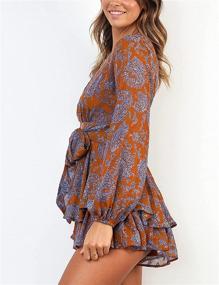 img 1 attached to Relipop Floral Sleeve Dresses for Women: Clothing, Jumpsuits, Rompers & Overalls