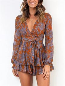 img 3 attached to Relipop Floral Sleeve Dresses for Women: Clothing, Jumpsuits, Rompers & Overalls