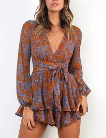 img 2 attached to Relipop Floral Sleeve Dresses for Women: Clothing, Jumpsuits, Rompers & Overalls