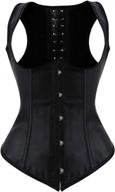 👗 frawirshau women's gothic steampunk corset vest top - bustier waist cincher underbust corset логотип