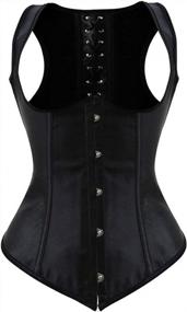 img 4 attached to 👗 Frawirshau Women's Gothic Steampunk Corset Vest Top - Bustier Waist Cincher Underbust Corset