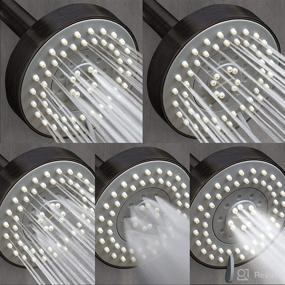 img 2 attached to 🚿 ShowerMaxx Choice Series 4 inch High Pressure Shower Head with 5 Spray Settings - Oil Rubbed Bronze Finish for MAXX-imized Shower Experience