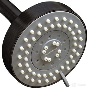 img 4 attached to 🚿 ShowerMaxx Choice Series 4 inch High Pressure Shower Head with 5 Spray Settings - Oil Rubbed Bronze Finish for MAXX-imized Shower Experience