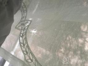 img 8 attached to 52x54 дюймов серые марокканские вышитые прозрачные шторы - искусственный лен геометрический шпалерный стержень карманные оконные шторы панели для спальни и гостиной, набор из 2