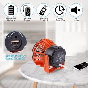 img 2 attached to ACVCY Rechargeable Camping Fan With LED Lantern And Remote Control - Powerful And Quiet Tent Fan For Optimized Camping Experience