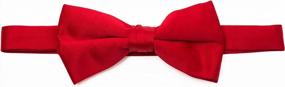 img 3 attached to Adjustable Pre-Tied Solid Color Poly Satin Bow Tie For Boys - Franker'S Boy'S 2