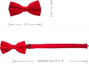 img 1 attached to Adjustable Pre-Tied Solid Color Poly Satin Bow Tie For Boys - Franker'S Boy'S 2