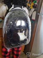 img 1 attached to XZKING Transparent Space Capsule Pet Carrier Bag – Cat Backpack Carrier with Bubble Design, Airline Approved Travel Carrier for Small Dogs, Cats, Puppies – Outdoor Use Hiking Backpack, Red Color review by Bubba Ott
