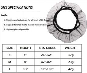 img 3 attached to Adjustable Drawstring Bird Seed Catcher Mesh Cage Net Cover - Soft Nylon Skirt For Birds