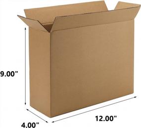 img 3 attached to 12X9X4 дюймов Транспортировочные коробки Упаковка из 25, небольшая коробка из гофрированного картона для деловой почтовой упаковки, коричневый цвет