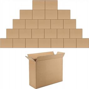 img 4 attached to 12X9X4 дюймов Транспортировочные коробки Упаковка из 25, небольшая коробка из гофрированного картона для деловой почтовой упаковки, коричневый цвет
