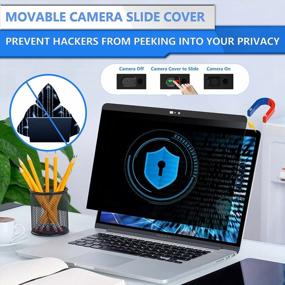 img 2 attached to 🔒 Enhance Privacy and Visual Comfort with Magnetic Removable Privacy Screen for MacBook Pro 15 Inch (2016-2019) - Anti-Peeping, Anti Blue Light, Anti Glare, Model A1707, A1990