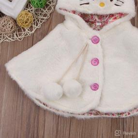 img 3 attached to Villagepageme Newborn Baby Girls Winter Warm Hooded Cloak Poncho Jacket Outwear: Cozy and Cute Clothes