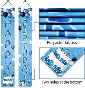 img 3 attached to Happy Birthday Porch Sign And Door Banner Decorations In Blue For Men And Boys - Perfect For 16Th, 18Th, 21St, 30Th, 40Th, 50Th, And 60Th Birthday Parties