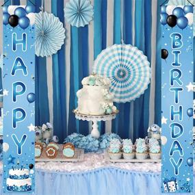 img 2 attached to Happy Birthday Porch Sign And Door Banner Decorations In Blue For Men And Boys - Perfect For 16Th, 18Th, 21St, 30Th, 40Th, 50Th, And 60Th Birthday Parties