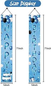 img 4 attached to Happy Birthday Porch Sign And Door Banner Decorations In Blue For Men And Boys - Perfect For 16Th, 18Th, 21St, 30Th, 40Th, 50Th, And 60Th Birthday Parties