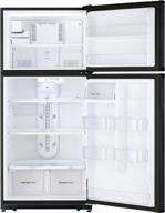 winia top mount refrigerator: 18 cu. ft. with ice maker in sleek black finish logo