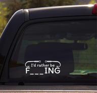 🐟 sundown's funny dirty fishing car decal sticker - ideal for cars, trucks, vans, walls, and laptops - white, 7 x 2.75 inches - sgd000020 логотип