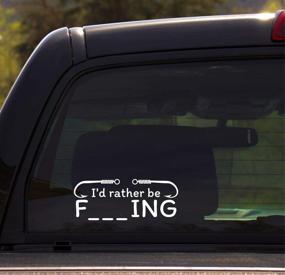 img 3 attached to 🐟 Sundown's Funny Dirty Fishing Car Decal Sticker - Ideal for Cars, Trucks, Vans, Walls, and Laptops - White, 7 x 2.75 inches - SGD000020