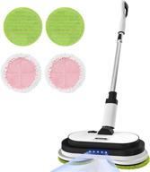 🧹 enhanced cordless electric mop: floor cleaner with led headlight & water sprayer, 60 mins detachable battery, dual-motor powerful spin mop, 300ml water tank for multi-surface cleaning, self-propelled logo