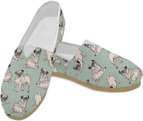 img 2 attached to Cute And Comfortable Women'S Loafers: Slip-On Canvas Sneakers With Pug Dog Design By INTERESTPRINT