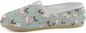 img 1 attached to Cute And Comfortable Women'S Loafers: Slip-On Canvas Sneakers With Pug Dog Design By INTERESTPRINT