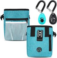 weewooday dog training kit - 1 treat pouch, 2 clickers with wrist strap, built-in poop bag dispenser - conveniently carry pet toys and treats logo