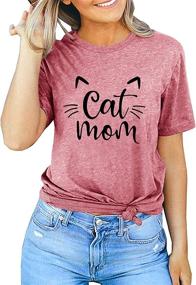 img 3 attached to Stylish Cat Mom Shirts: Perfect Pet Lover Gifts with Funny Cat Graphic Tees for Women